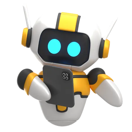 Robot With Tablet  3D Icon