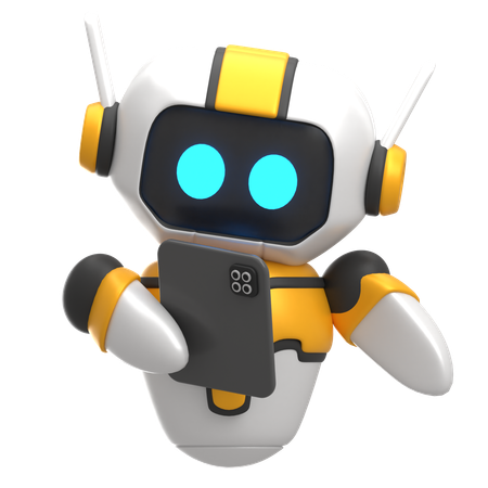 Robot With Tablet  3D Icon