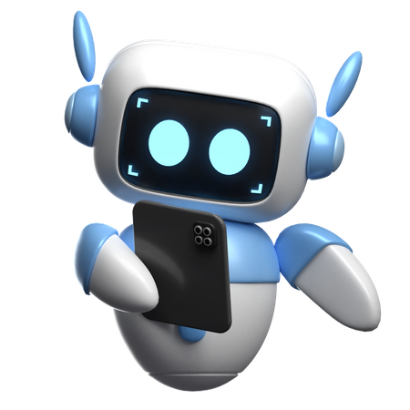Robot with Tablet  3D Icon