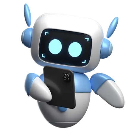 Robot with Tablet  3D Icon