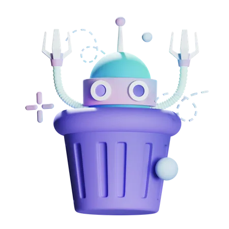 Roboterabfall  3D Icon