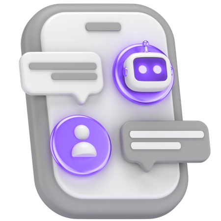 Roboter-Chat  3D Icon