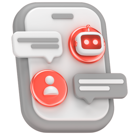 Roboter-Chat  3D Icon