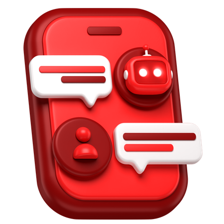 Roboter-Chat  3D Icon