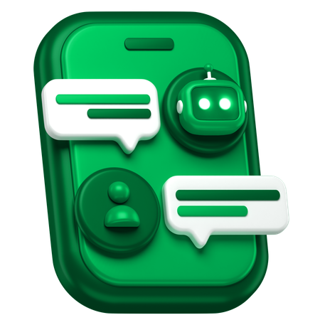 Roboter-Chat  3D Icon