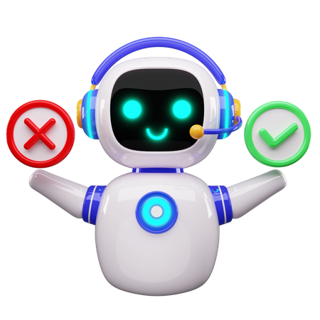 Roboterentscheidung  3D Icon