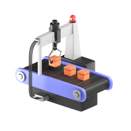 Roboter-Förderband  3D Icon