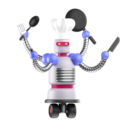 Roboter-Koch  3D Icon