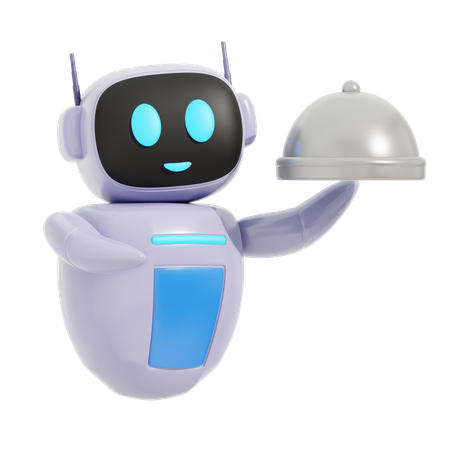 Roboter, der Essen ausliefert  3D Icon