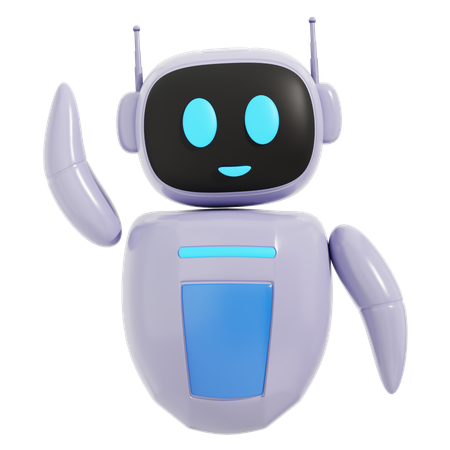 Roboter sagt Hallo  3D Illustration