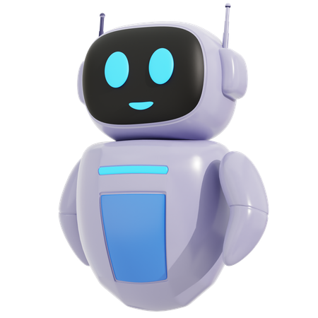 Roboter selbstbewusst  3D Illustration