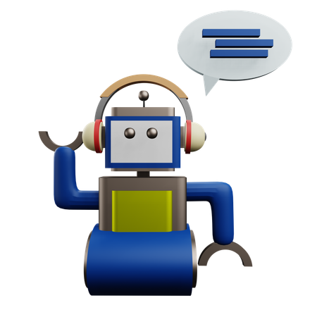 Roboterunterstützung  3D Icon