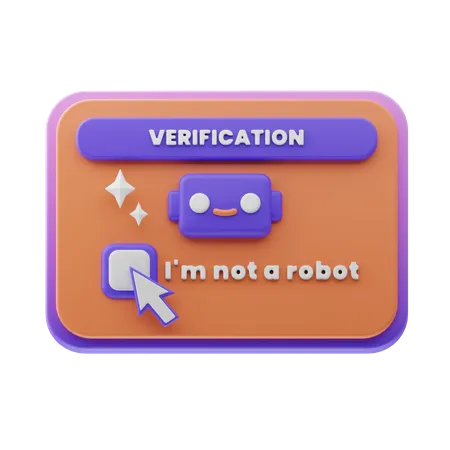 Roboterverifizierung  3D Icon
