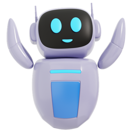 Roboter zeigt nach oben  3D Icon