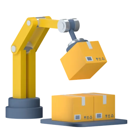 Roboterarm-Sortierpaket  3D Icon