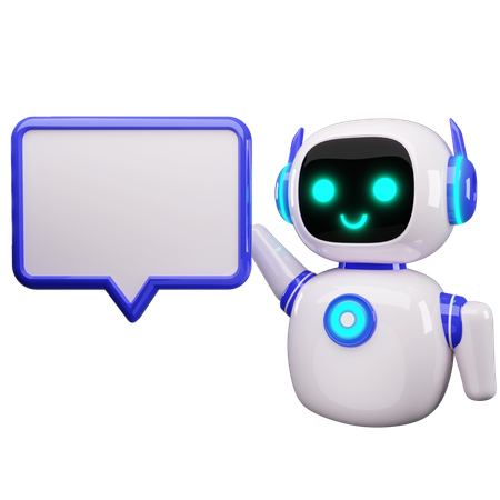 Robotergespräch  3D Icon