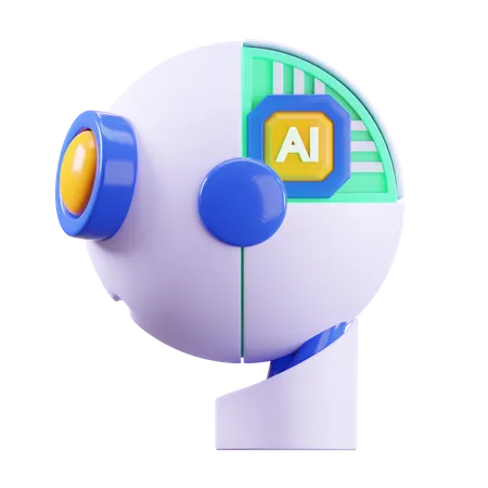 Roboterkopf  3D Icon