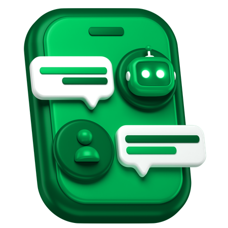 Robotic Chat  3D Icon