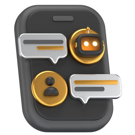 Robotic Chat  3D Icon