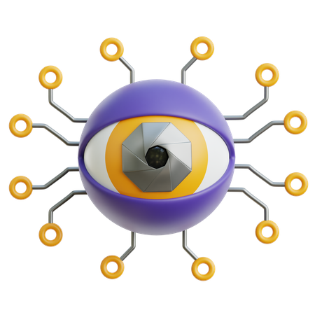Robotic Eye  3D Icon