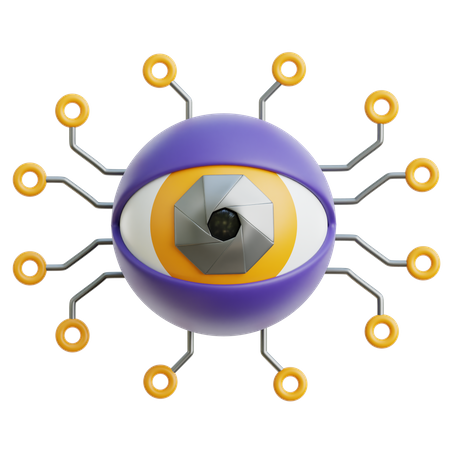 Robotic Eye  3D Icon