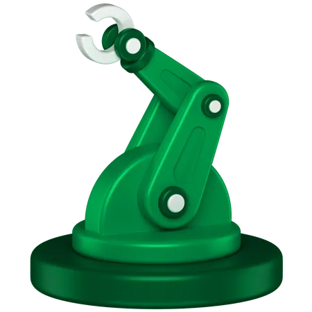3 D Icon Of An Industrial Robotic Arm 3D Icon