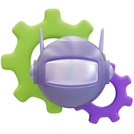 ロボット管理  3D Icon