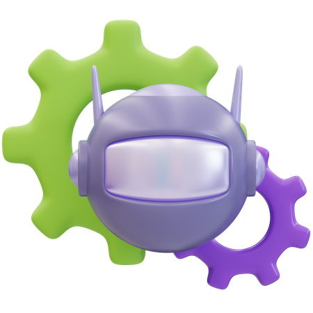 Robotic Management  3D Icon