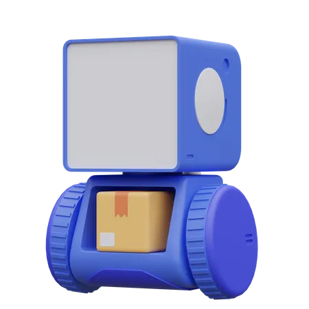 Robotic Shipping Delivery  3D Icon