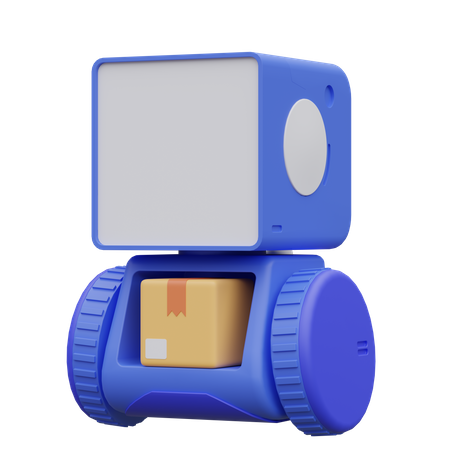 Robotic Shipping Delivery  3D Icon