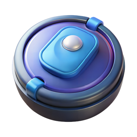 Robotic Vacuum Cleaner  3D Icon