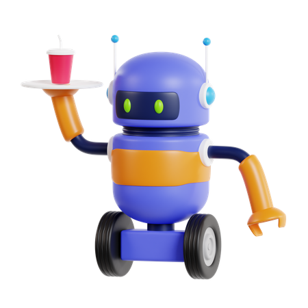 Robotic Waiter  3D Icon