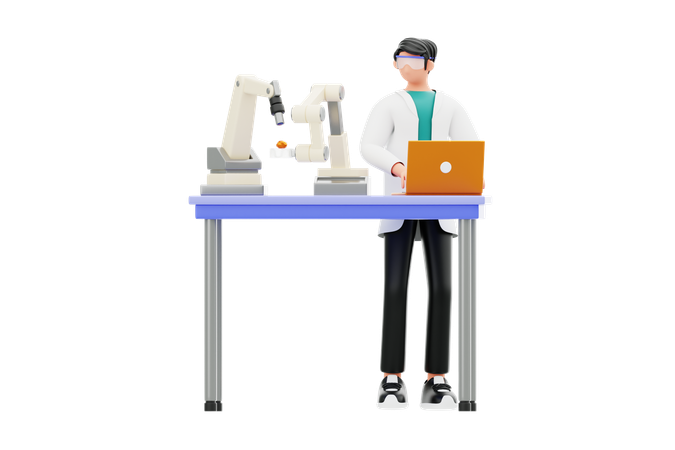 Robotics Engineering  3D Icon