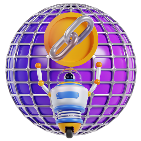 Robot’s Innovative Link World  3D Icon