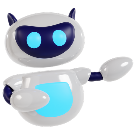 Robot’s Interactive Presentation Pose  3D Icon