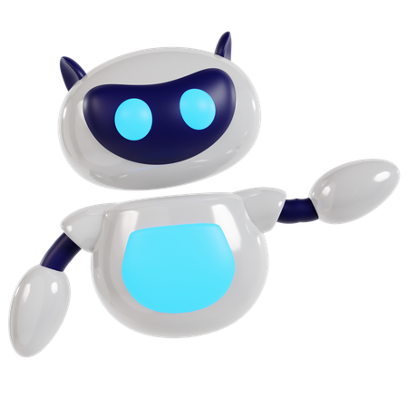 Robot’s Interactive Presentation Pose  3D Icon