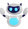 Robot’s Joyful Hands-Up Pose