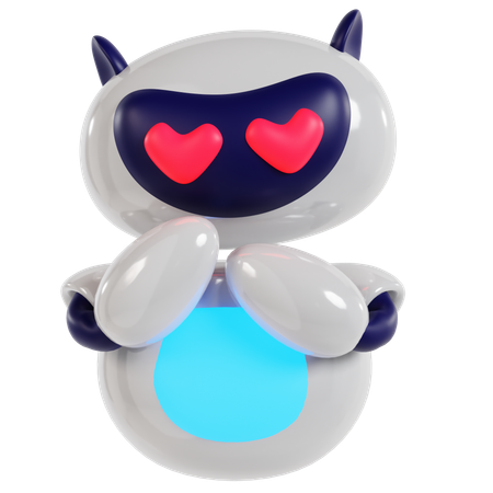 Robot’s Loving Embrace Display  3D Illustration