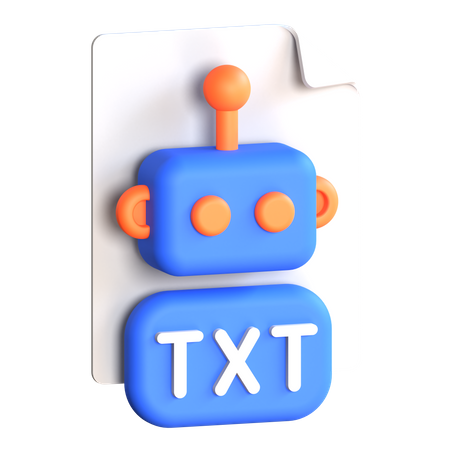 Robots txt 3D Icon