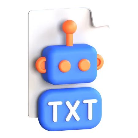 Robots txt 3D Icon