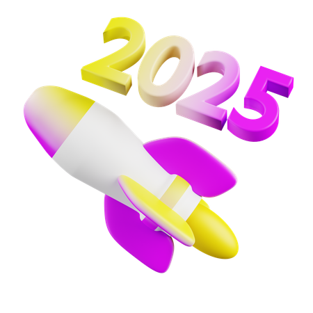 Rocet Newyear  3D Icon