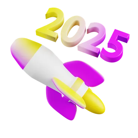 Rocet Newyear  3D Icon