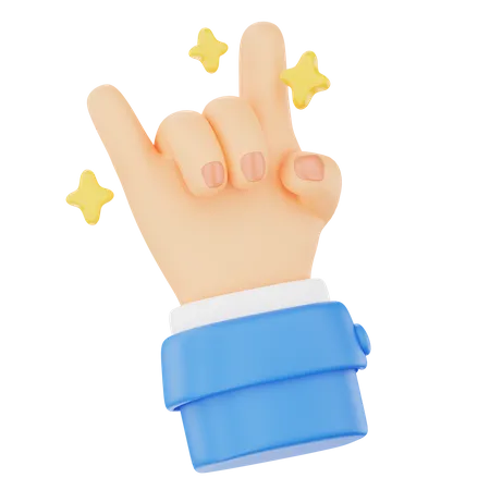 Rock And Roll Hand Gesture  3D Icon