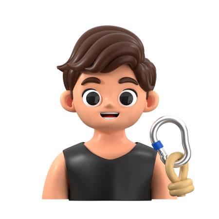 Rock Climber Avatar  3D Icon