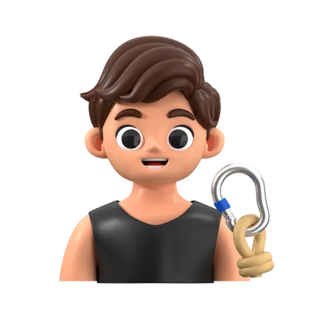 Rock Climber Avatar  3D Icon
