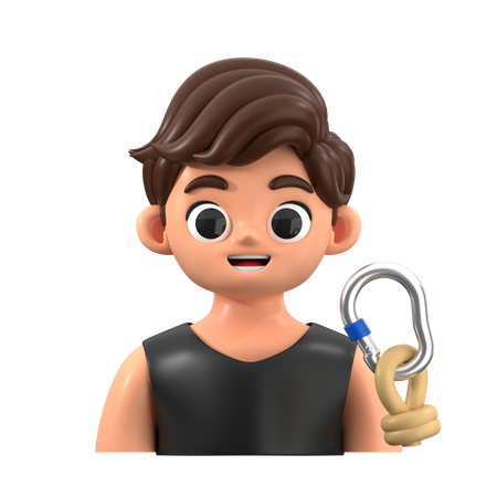 Rock Climber Avatar  3D Icon
