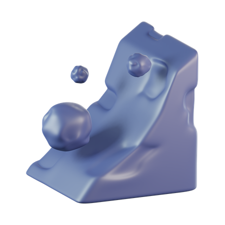 Rock Falling  3D Icon