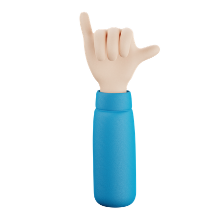 Rock-Finger-Handbewegung  3D Icon