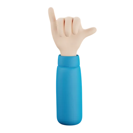 Rock-Finger-Handbewegung  3D Icon