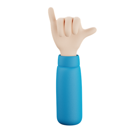 Rock Finger Hand Gesture  3D Icon